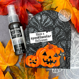 Shimmery Spooky Shaped Halloween Card