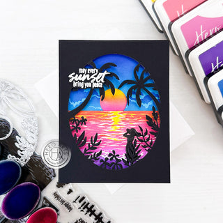 Video: Sunset Beach Scene with June 2023 My Monthly Hero Kits