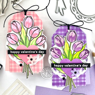 Creating Layered Floral Valentine Tags