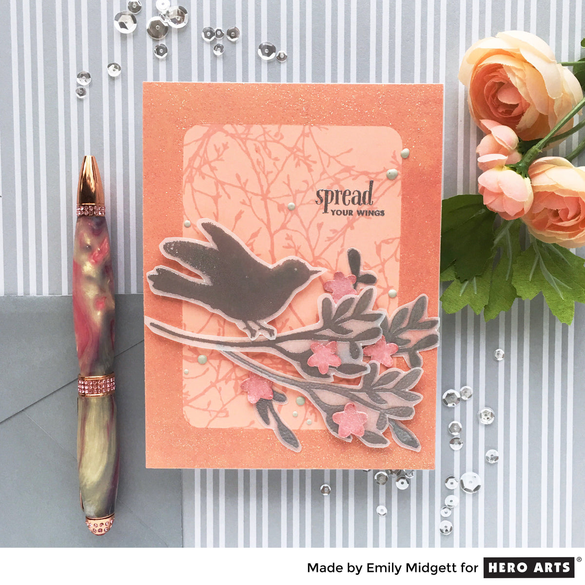 Peach Rose Happy Birthday Greeting Card by Sharon McConnell