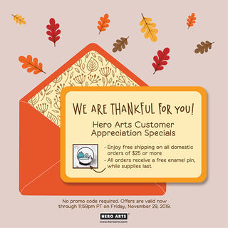 Customer Appreciation Specials: Free Shipping + Free Pin!