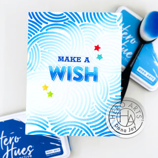 Make A Wish - Stenciling in Blues