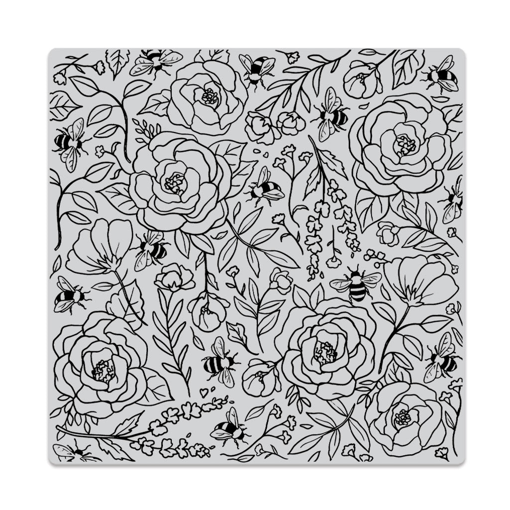 Flowers & Bees Bold Prints Cling Stamp – Hero Arts