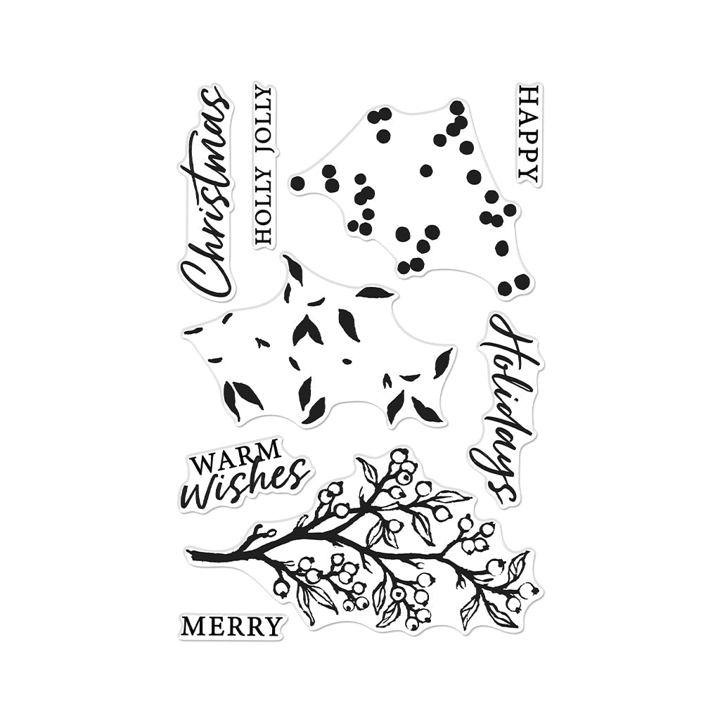 Color Layering Holly Branch Clear Stamp Set – Hero Arts