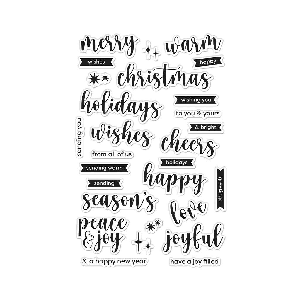 Joyful Christmas Messages Clear Stamp Set – Hero Arts
