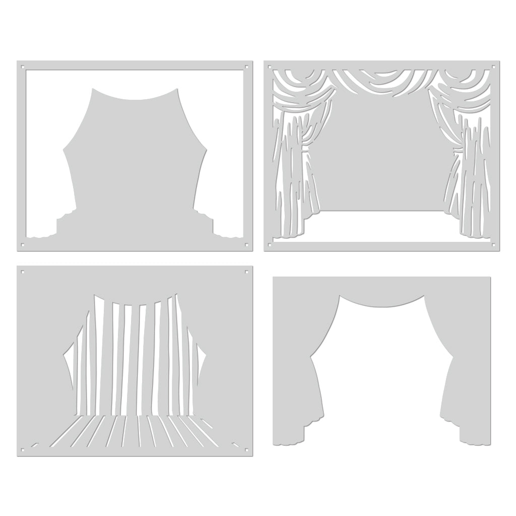 stage clipart black and white