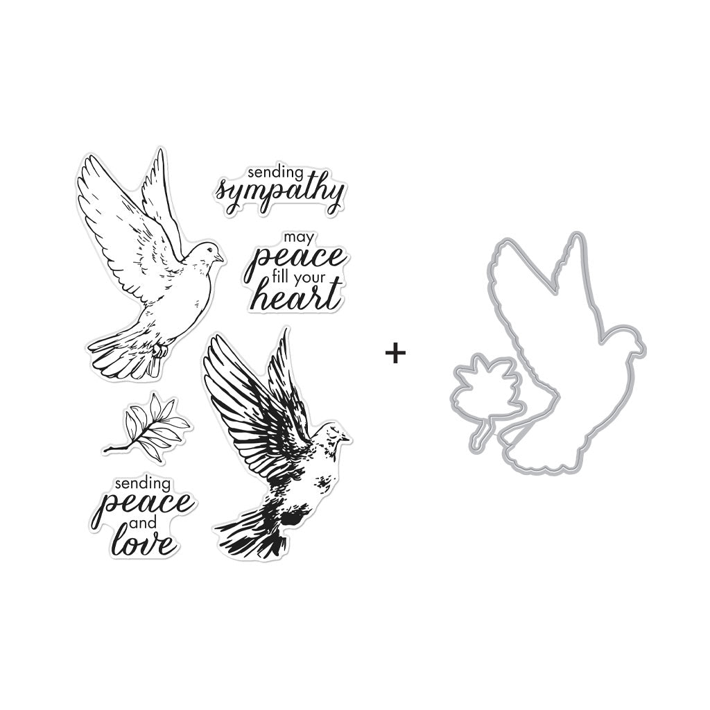 Color Layering Dove Stamp & Cut – Hero Arts