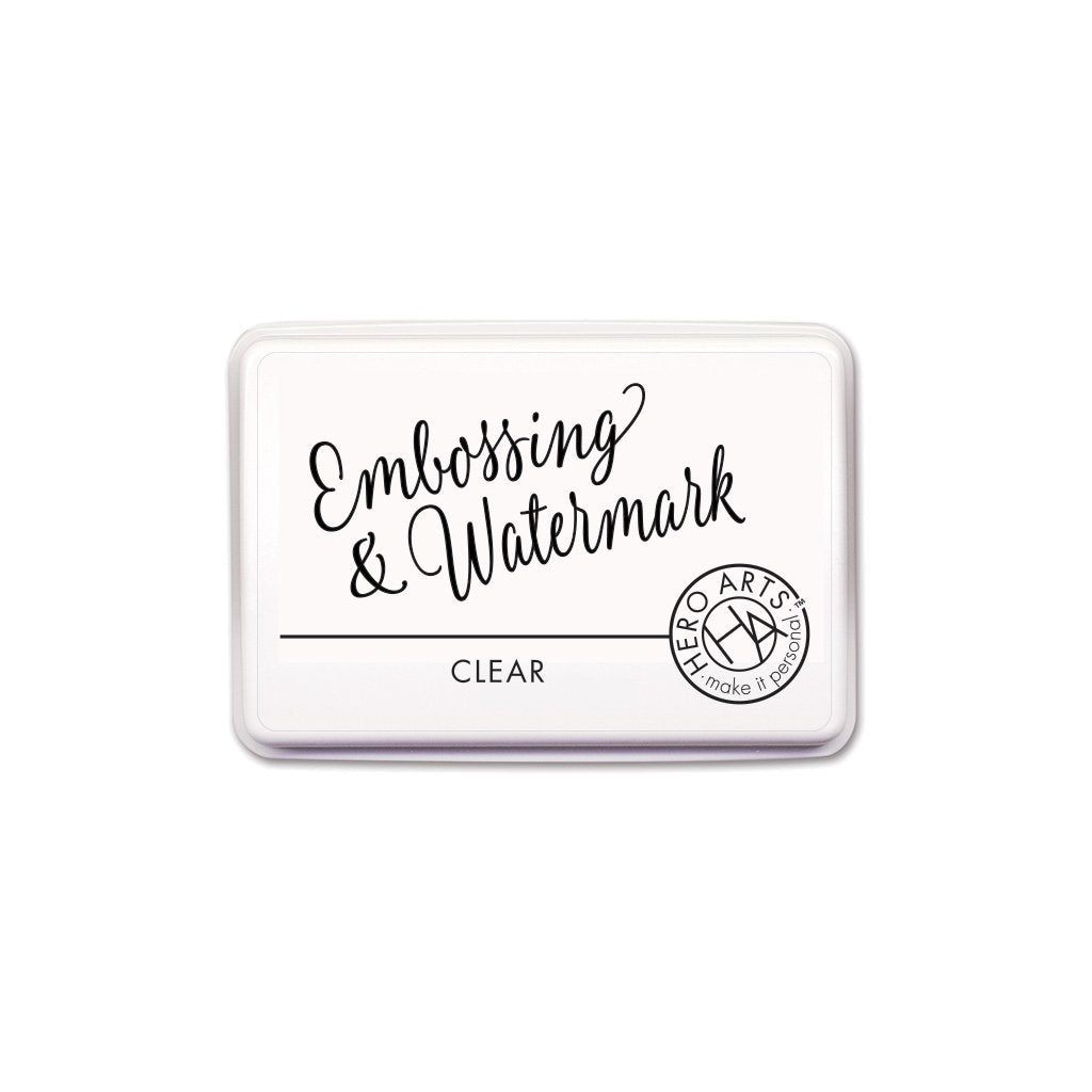 (Pack of 2) Large Clear Embossing Ink Pad,Sticky Ink Stamps for Chalks and Embossing Powder, Acid-Free Material, 3.7 inch x 2 inch (Clear)