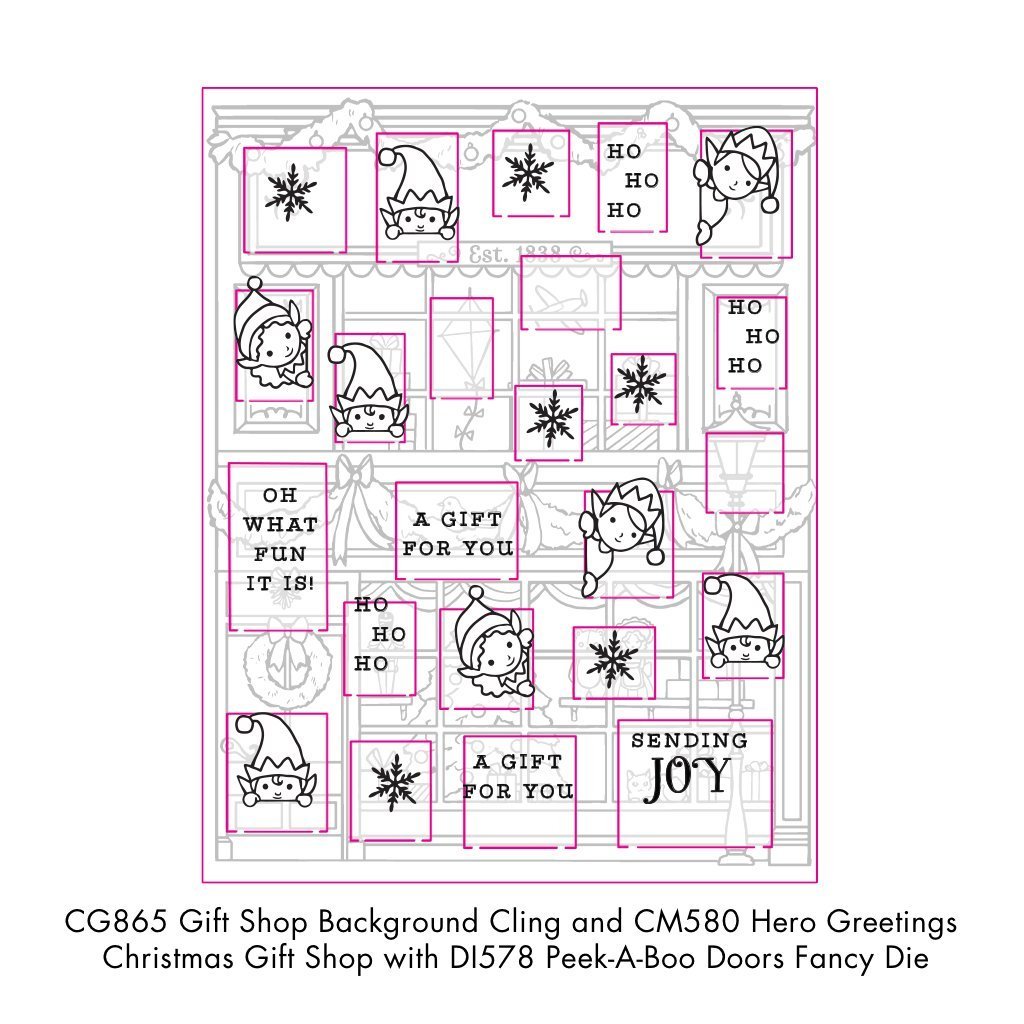 CG865 Gift Shop Background Cling
