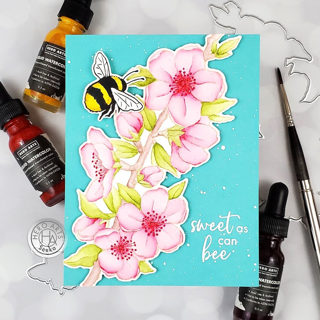Hero Arts – Sweet As Honey using Karin DecoBrush Pigment Markers