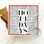 HC104 Stacked Happy Holidays Foil & Cut