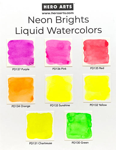 PD134 Liquid Watercolor Neon Brights Orange