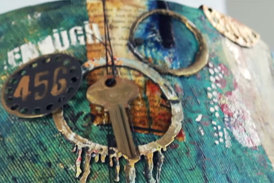 Creative Cafe Try a Trend: Altered Lamp Shade with Seth Apter Collection
