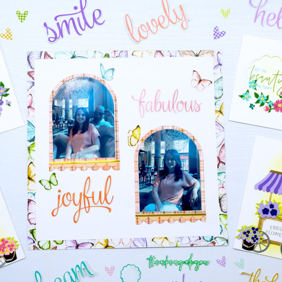 Colorful Flower Carts and Butterflies With the Simple Vintage Flower Shoppe Collection