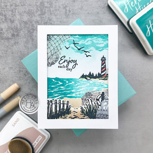 Video:  Coastal Scene Featuring the July Card Kit of the Month