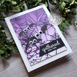 Halloween Greeting with the Spider Web Bold Prints