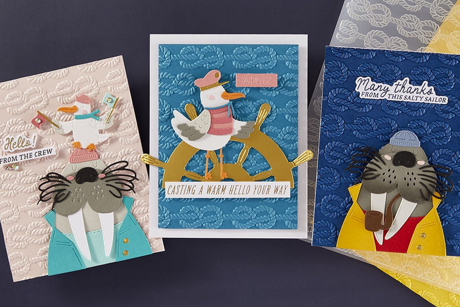June 2025 3D Embossing Folder of the Month Preview &amp; Tutorials – Nautical Knots