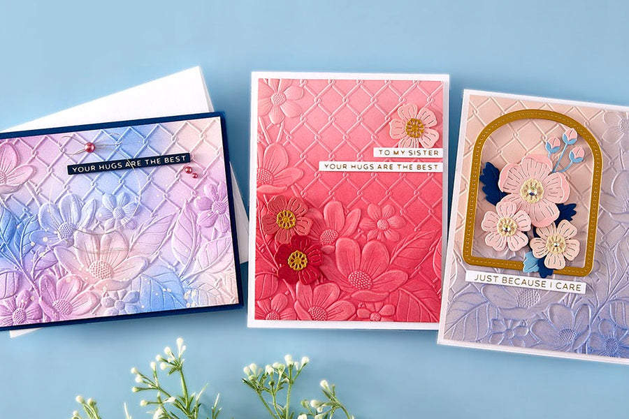 March 2025 3D Embossing Folder of the Month Preview & Tutorials – Floral Fence Of Togetherness