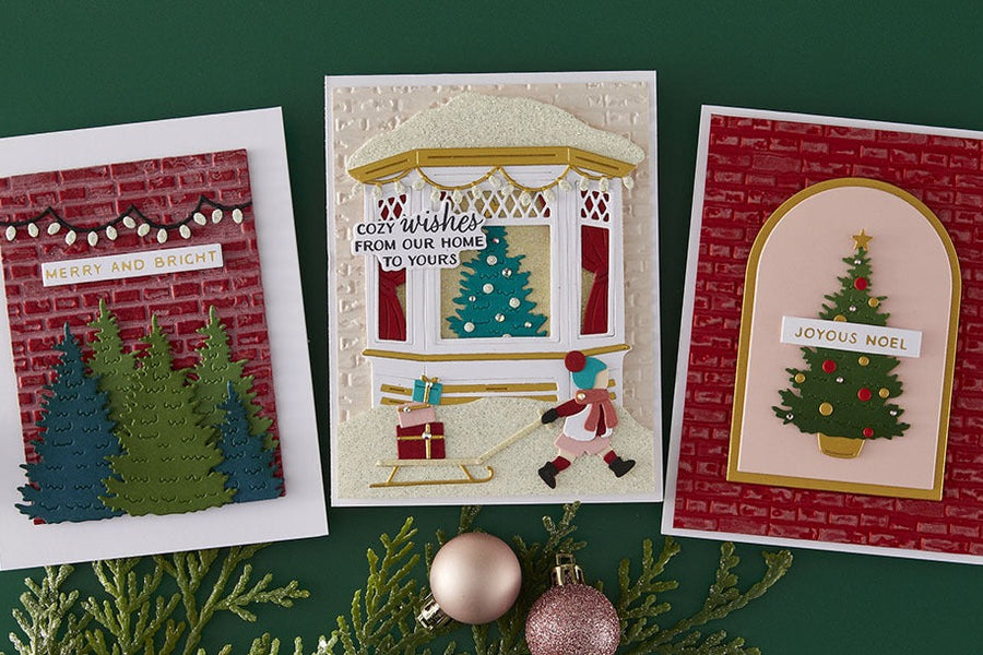 October 2025 3D Embossing Folder of the Month Preview & Tutorials – Brick by Brick