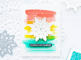 Video: Paper Layering Lotus Card with Watercolor Wash Background