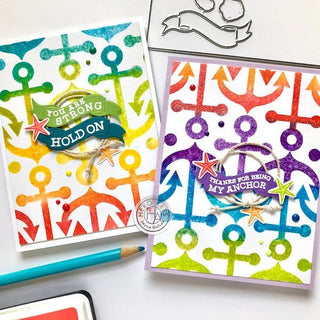Rainbow Anchor Backgrounds with Reactive Inks