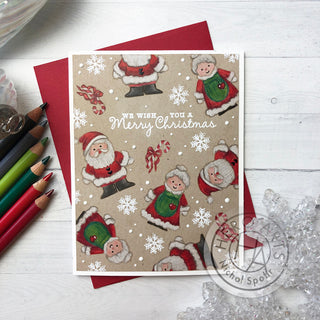 No-Line Coloring Mr. & Mrs. Claus Background