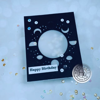 Moon Phases Shaker Card