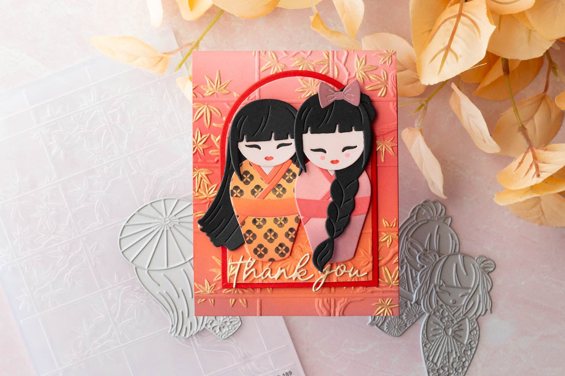 How to Make an Autumn Kokeshi Doll Card with Layered Die Cuts, SDS-239, E3D-189, BP-379