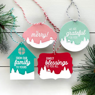 Snowy Scene Holiday Tags