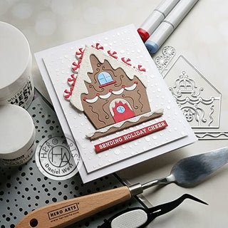 A Gingerbread House Card for the Holidays - Hero Arts