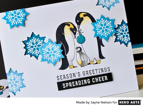A Simple Embossed and Die Cut Snowflake Background