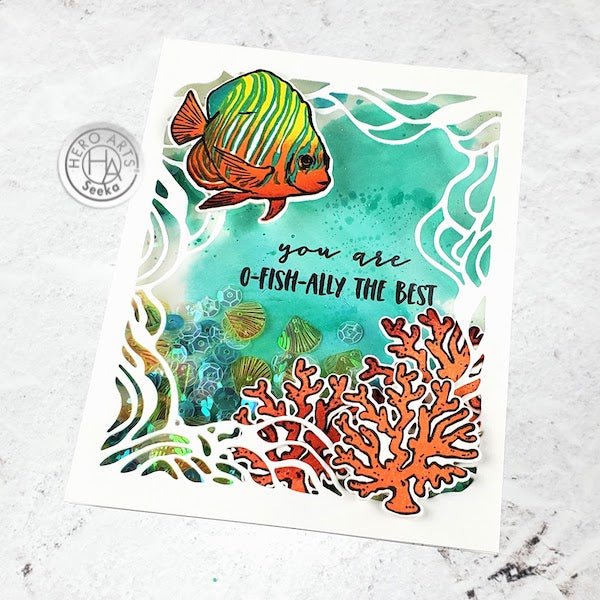 Acetate Window Ocean Shaker Card