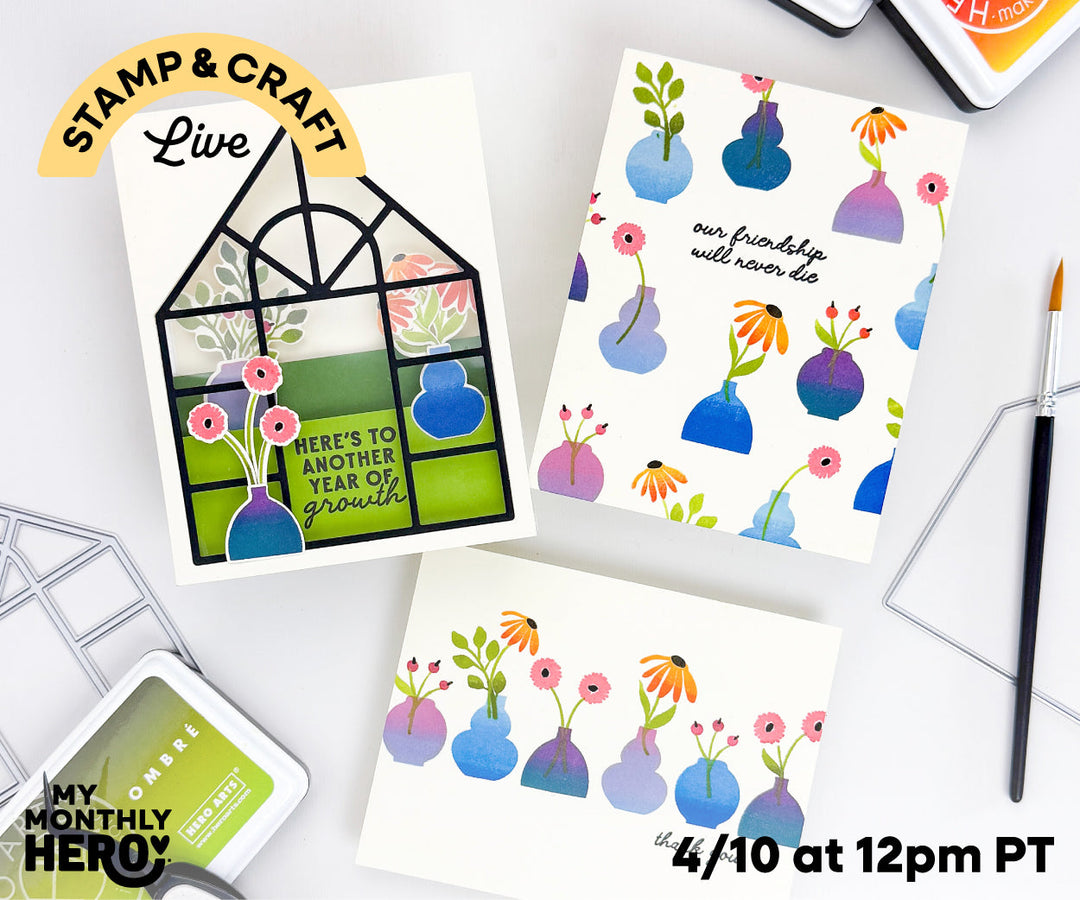 april 2026 stamp & craft ombre floral cards