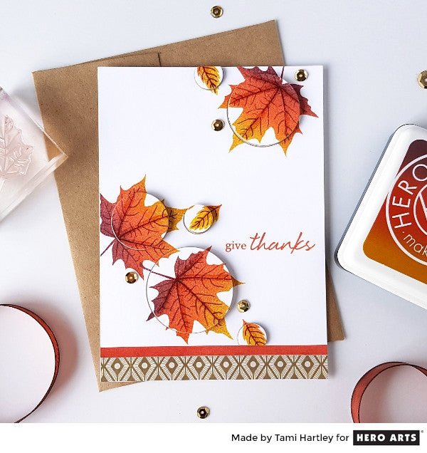 Autumn Ombré + Die Cut Spotlighting - Hero Arts