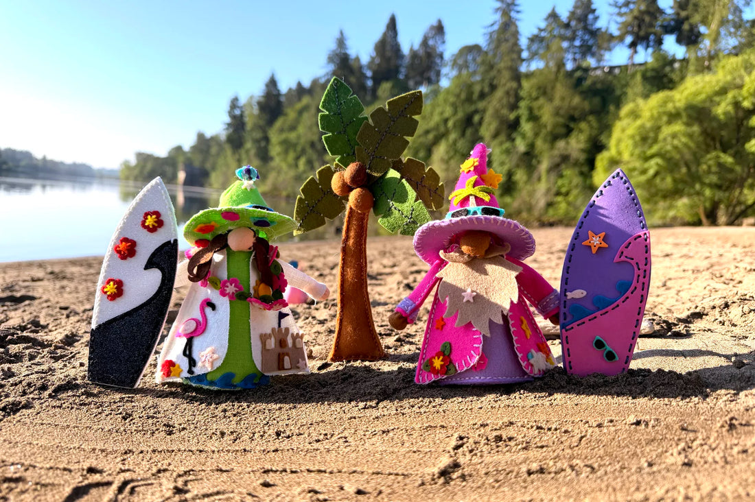 Summer Felt Gnome, Palm Tree & Surfboard Décor with Fergus Dies