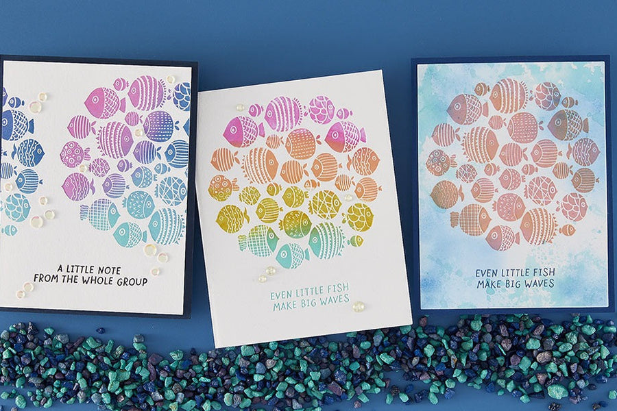 August 2025 BetterPress Plate of the Month Preview & Tutorials – Fish Parade