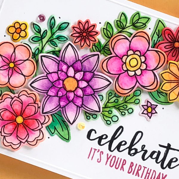 Bright Watercolor Flowers - Hero Arts