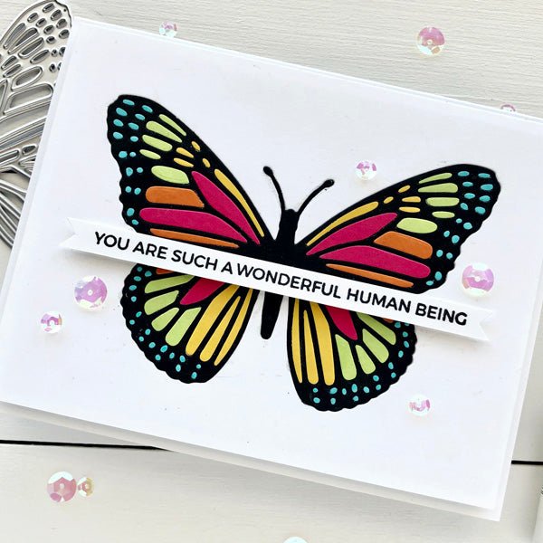 Butterfly In-Lay Die Cut Technique