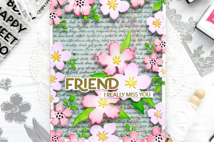 Floral Frame Shaker Card | Fresh Flowers Collection