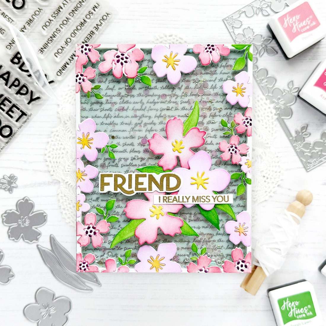 Floral Frame Shaker Card | Fresh Flowers Collection