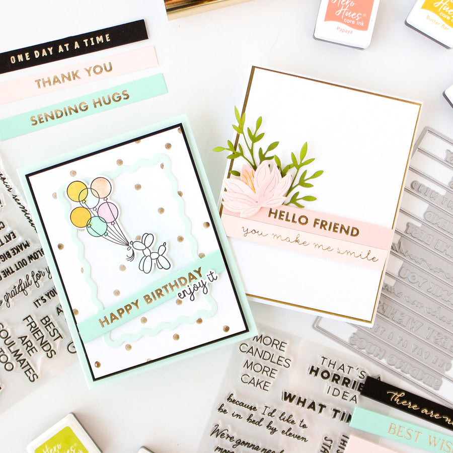 say it with style birthday balloon and floral friend cards