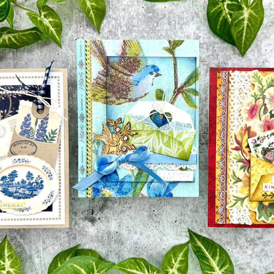 Three Vintage Chic Cards featuring Flea Markets Finds Collection by Cathe Holden
