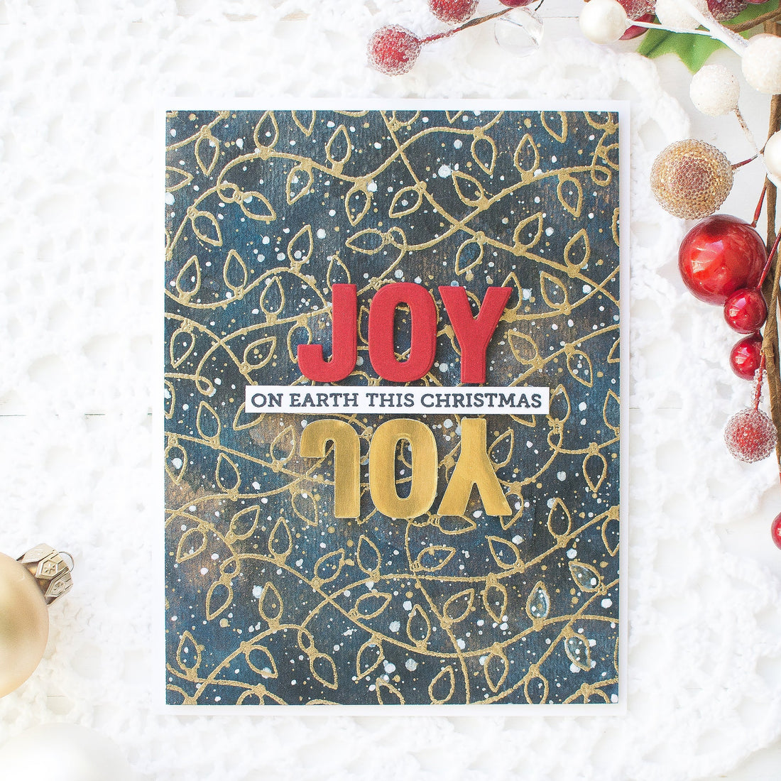 Christmas Card with Galaxy Background