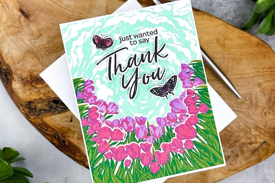 VIDEO:  Colorful Spring Tulips with the February Card Kit