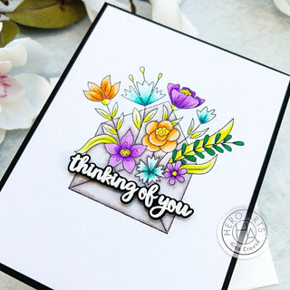 Clean & Simple Floral Envelope Thinking of You - Hero Arts