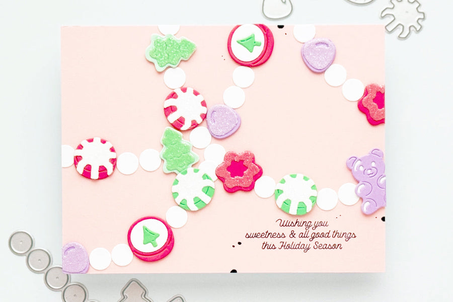 beary sweet holiday christmas candy garland card