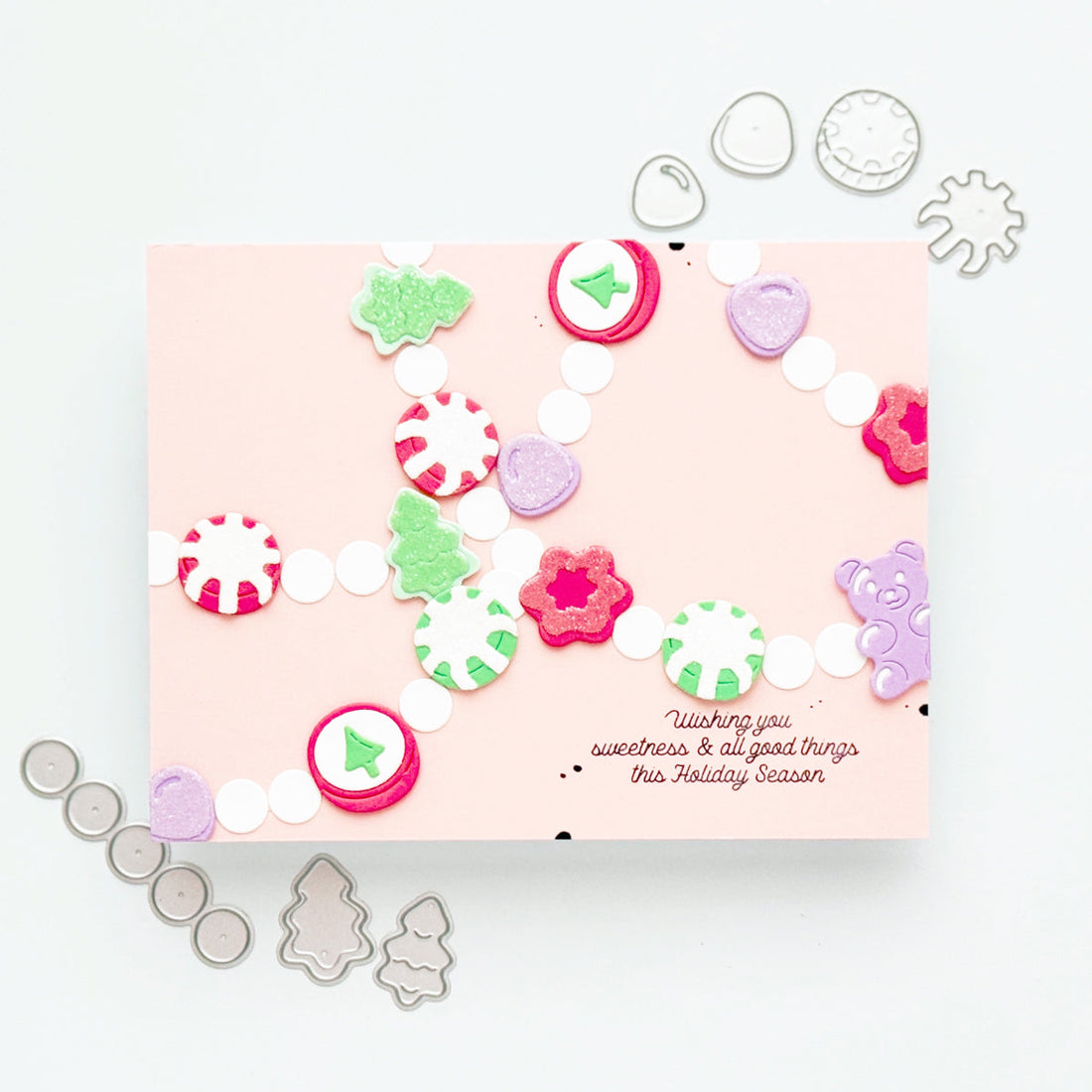 beary sweet holiday christmas candy garland card