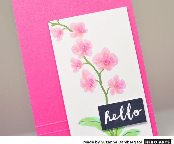 Color Layering Orchid Cards - Hero Arts