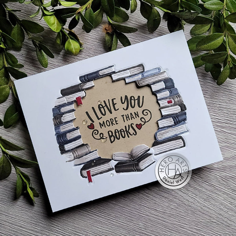 Coloring a Die Cut Image with the Book Window Fancy Die