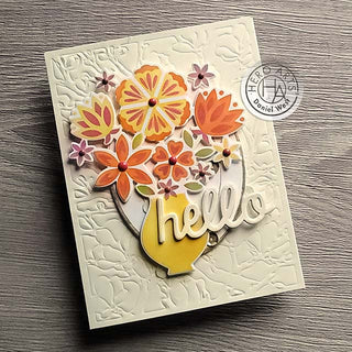 Creating an Elegant Hello Card with Stencils and Dies - Hero Arts